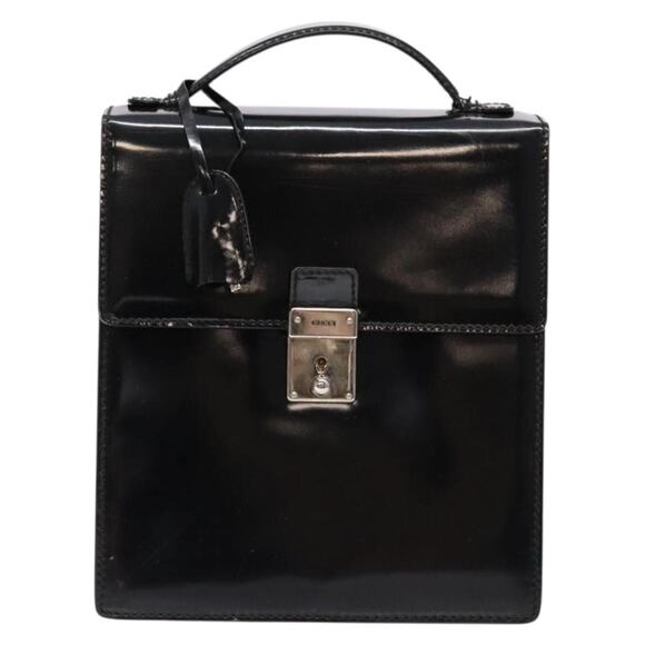 GUCCI Hand Bag Patent Leather Black Silver 018 123 018 123 - Picture 2 of 13